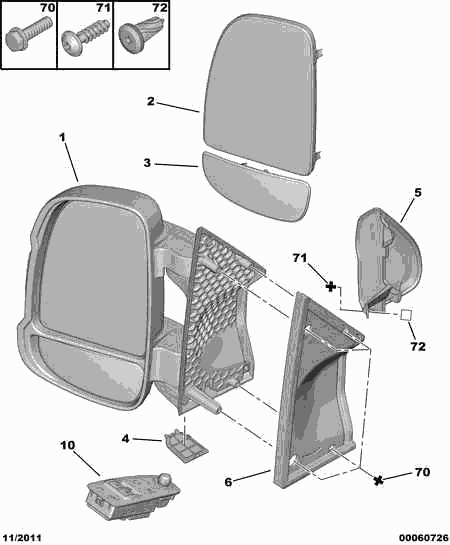 CITROËN 8151 LJ - Spiegelglas, Außenspiegel www.parts5.com