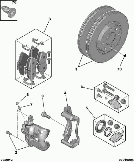 CITROËN 4448.87 - Repair Kit, brake caliper www.parts5.com