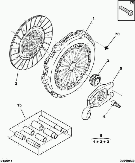 PEUGEOT 2050 R4 - Set ambreiaj www.parts5.com