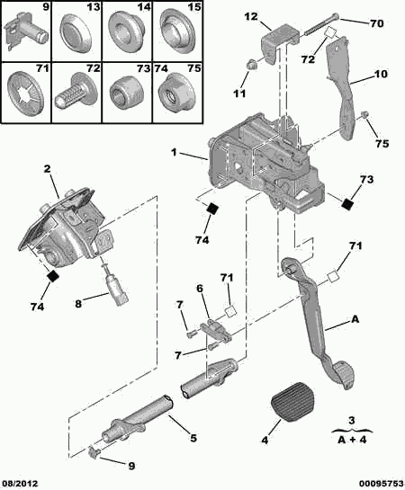 PEUGEOT 4534.40 - Włącznik świateł STOP www.parts5.com