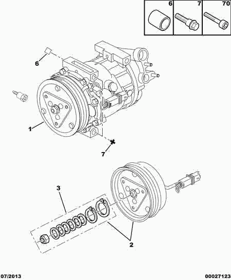 PEUGEOT (DF-PSA) 6453 VF - Compresor, climatizare www.parts5.com