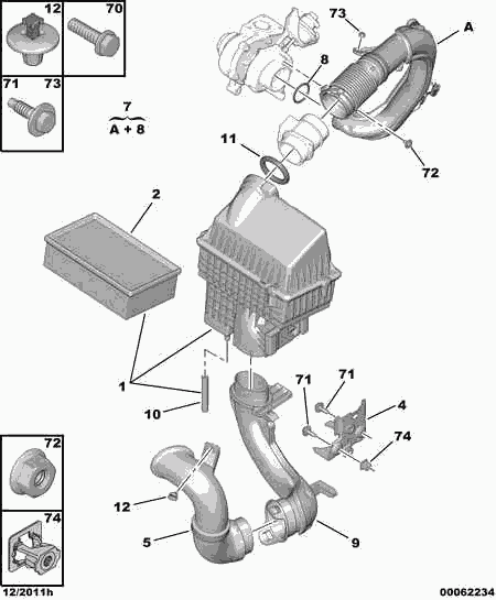 CITROËN 1444 QP - Air Filter www.parts5.com