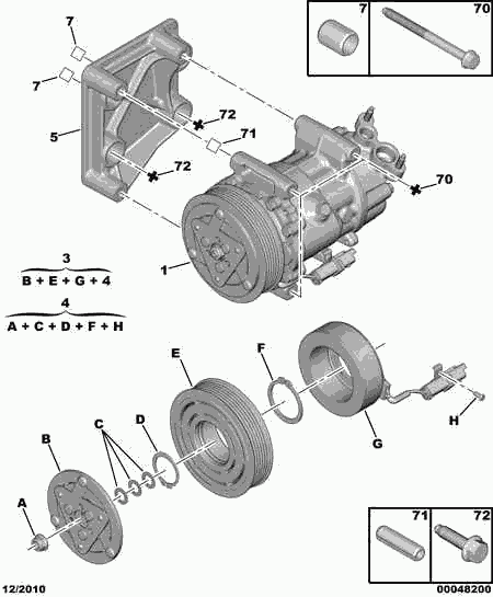 PEUGEOT 6453.XJ - Compresor, aire acondicionado www.parts5.com