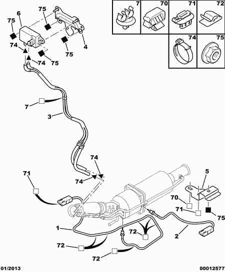 CITROËN/PEUGEOT 1618 09 - Sensor, presión gas de escape www.parts5.com