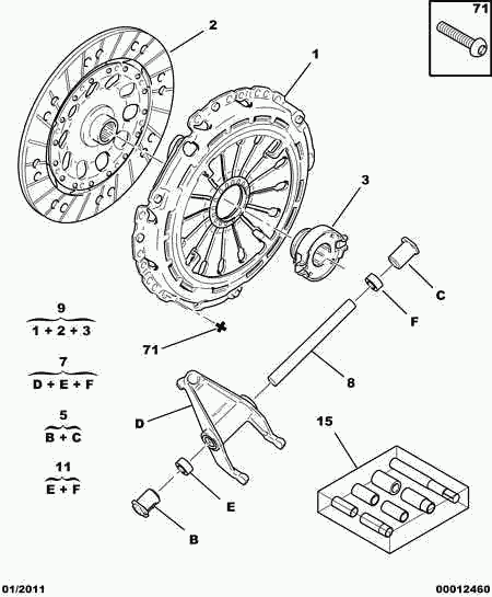 CITROËN 2052.61 - Spojková sada www.parts5.com