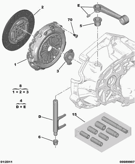 PEUGEOT (DF-PSA) 2004.Y2 - Комплект сцепления www.parts5.com