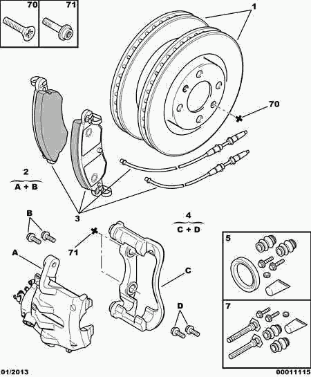 CITROËN 4252-87 - Brake Pad Set, disc brake www.parts5.com