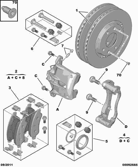 CITROËN 4401 P8 - Pinza de freno www.parts5.com