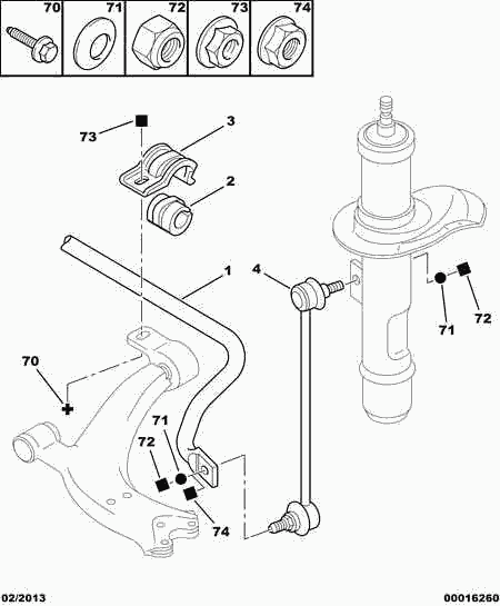 CITROËN 96 158 745 - Bearing Bush, stabiliser www.parts5.com