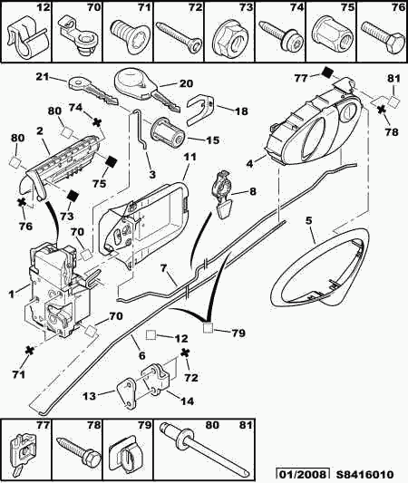 CITROËN 9101-N2 - Door Handle www.parts5.com