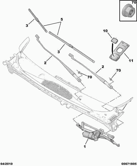 CITROËN 6423 45 - Silecek süpürgesi www.parts5.com