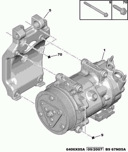 PEUGEOT 6453.WN - Compresor, aire acondicionado www.parts5.com