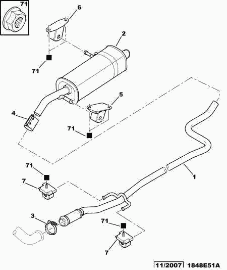 CITROËN 1736.18 - Conector teava, sistem de esapament www.parts5.com