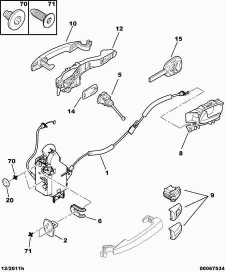 PEUGEOT 9101 GF - Door Handle www.parts5.com