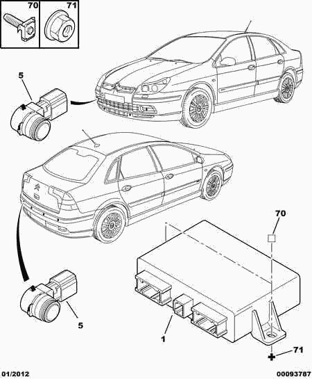 PEUGEOT 6590 A5 - Sensor, parking assist www.parts5.com