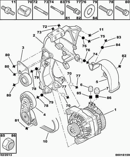 PEUGEOT 5750 YZ - Correa trapecial poli V www.parts5.com