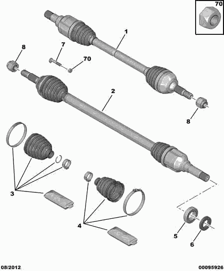 CITROËN 3293.35 - Joint-soufflet, arbre de commande www.parts5.com