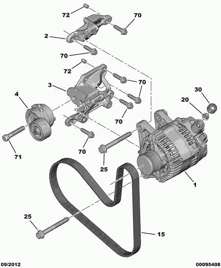 CITROËN 96 758 744 80 - Ιμάντας poly-V www.parts5.com