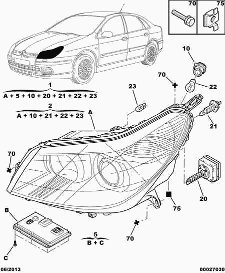 CITROËN 6224 F9 - Ateşleme cihazı, gaz boşaltma lambası www.parts5.com