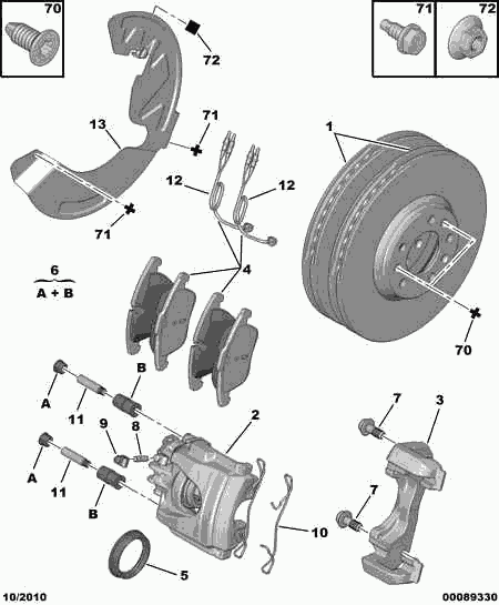 PEUGEOT 4249.93 - Disc frana www.parts5.com