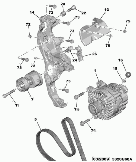 PEUGEOT 5705 KR - Alternator www.parts5.com