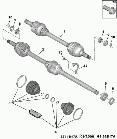 CITROËN 3273 NP - Joint Kit, drive shaft www.parts5.com