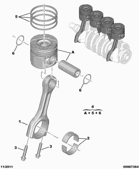 PEUGEOT (DF-PSA) 0628 V0 - Piston www.parts5.com