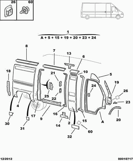 CITROËN 8547.Q5 - Trim / Protective Strip, sidewall www.parts5.com