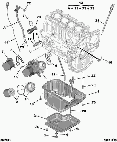 CITROËN/PEUGEOT 1109 AY - Filtru ulei www.parts5.com