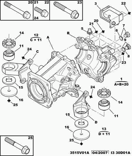 CITROËN/PEUGEOT 3061.30 - Mounting, differential www.parts5.com