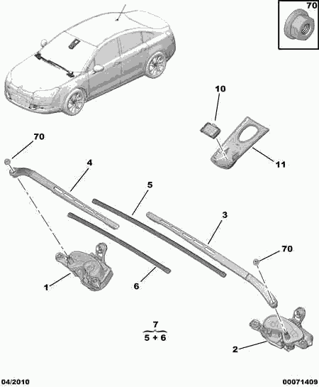 CITROËN 6423 38 - Stieracia liżta www.parts5.com