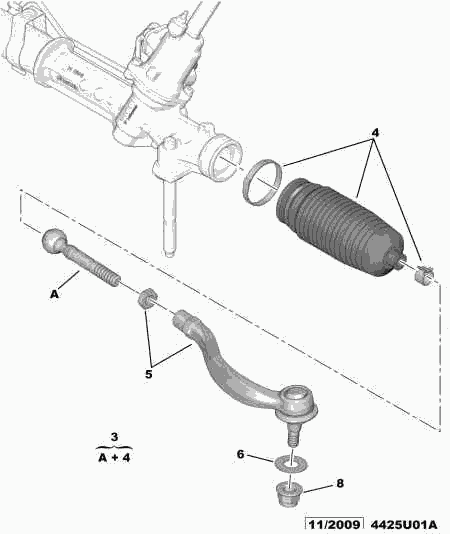 CITROËN 3812.F3 - Articulatie axiala, cap de bara www.parts5.com