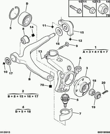 CITROËN/PEUGEOT 3350-69 - Set rulment roata www.parts5.com