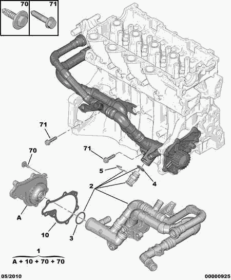 PEUGEOT 1201.G9 - Pompe à eau www.parts5.com