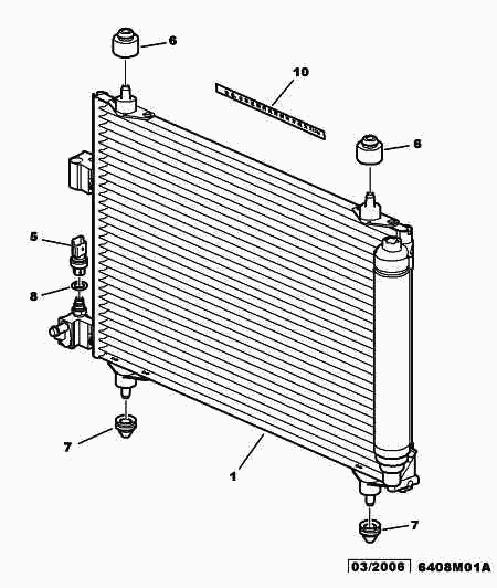 CITROËN 6455.FX - Condensator, climatizare www.parts5.com