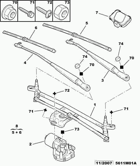 CITROËN 6426 YQ - Lamela stergator www.parts5.com