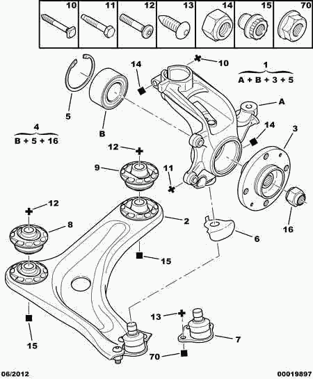 DS 3640 65 - Шаровая опора, несущий / направляющий шарнир www.parts5.com