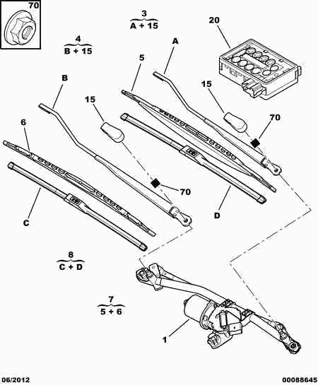 PEUGEOT (DF-PSA) 6423 L6 - Wiper Blade www.parts5.com