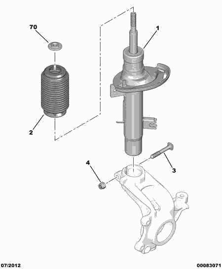 PEUGEOT 5202 GW - Амортисьор www.parts5.com