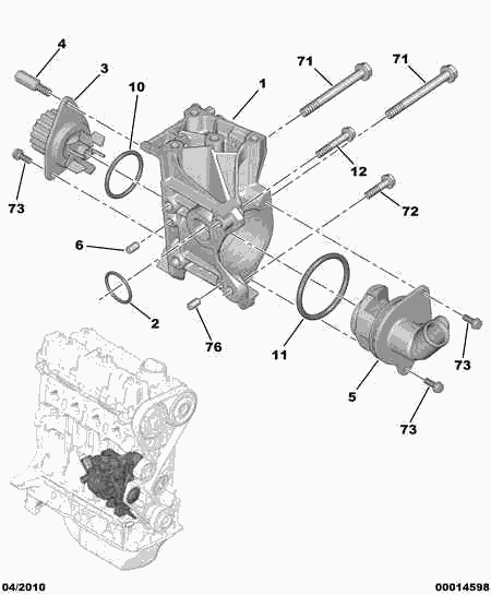 CITROËN 1204 45 - Water Pump & Timing Belt Set www.parts5.com