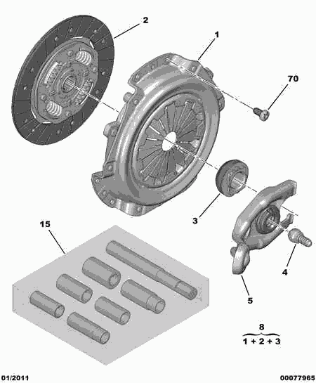 CITROËN 2052.87 - Debriyaj seti www.parts5.com