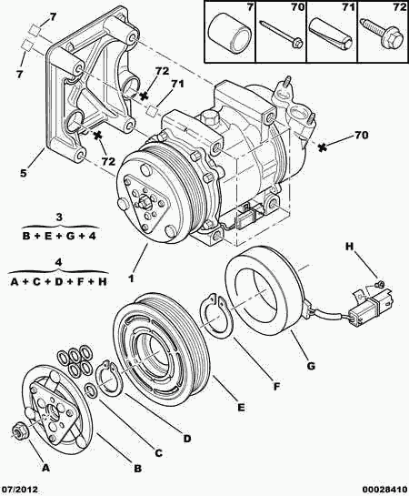 PEUGEOT 6453.QH - Compresseur, climatisation www.parts5.com