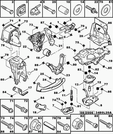 CITROËN 1809 35 - Ulożenie motora www.parts5.com