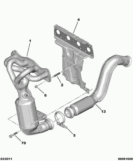 PEUGEOT (DF-PSA) 0341 N8 - Catalytic Converter www.parts5.com