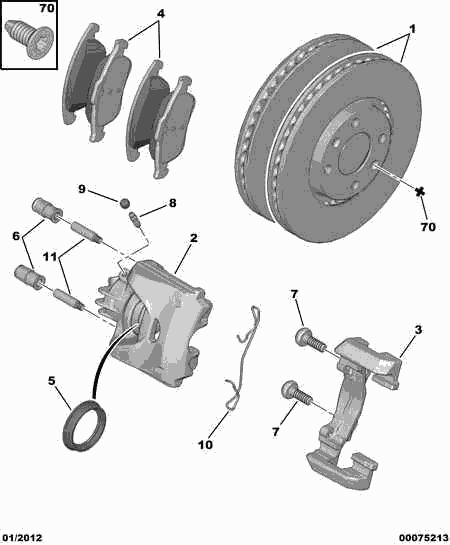 PEUGEOT (DF-PSA) 4439 33 - Faltenbalg, Bremssattelführung www.parts5.com