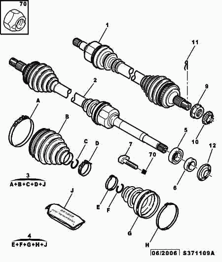 CITROËN 3287.88 - Burduf cauciuc, articulatie planetara www.parts5.com