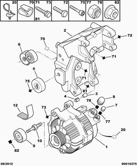 CITROËN 5751.92 - Deflection / Guide Pulley, v-ribbed belt www.parts5.com