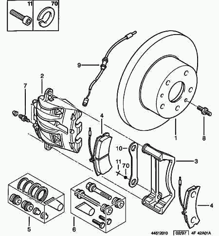 CITROËN 4403 12 - Kılavuz kovanı seti, fren kaliperi www.parts5.com