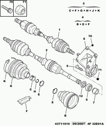 CITROËN/PEUGEOT 3273 CH - Hajtótengely www.parts5.com