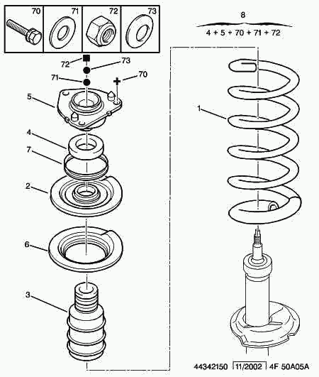 CITROËN 5035 47 - Rolling Bearing, suspension strut support mounting parts5.com